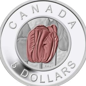 2014 RCM $5 Flowers in Canada: Tulip - Pure Silver Coin